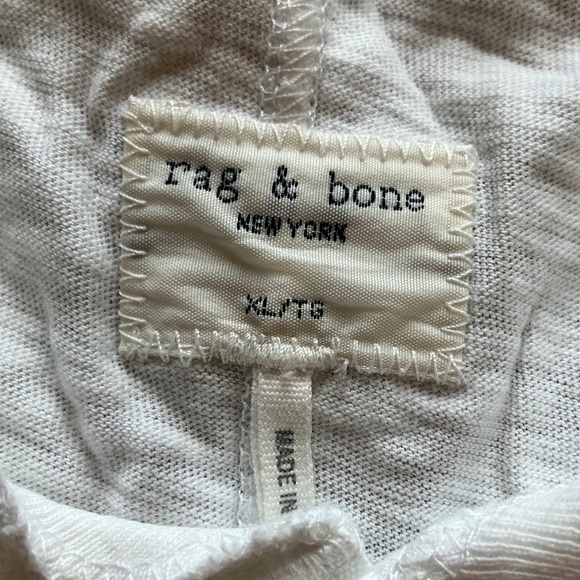 rag & bone White Short Sleeve Tee - Picture 2 of 2